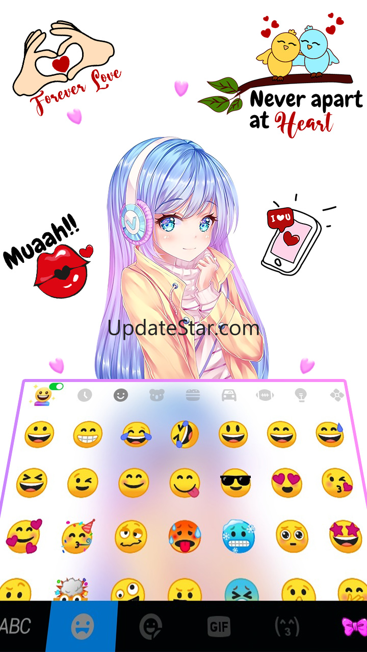 Pretty Anime Girl Keyboard Bac 8.7.1_0619