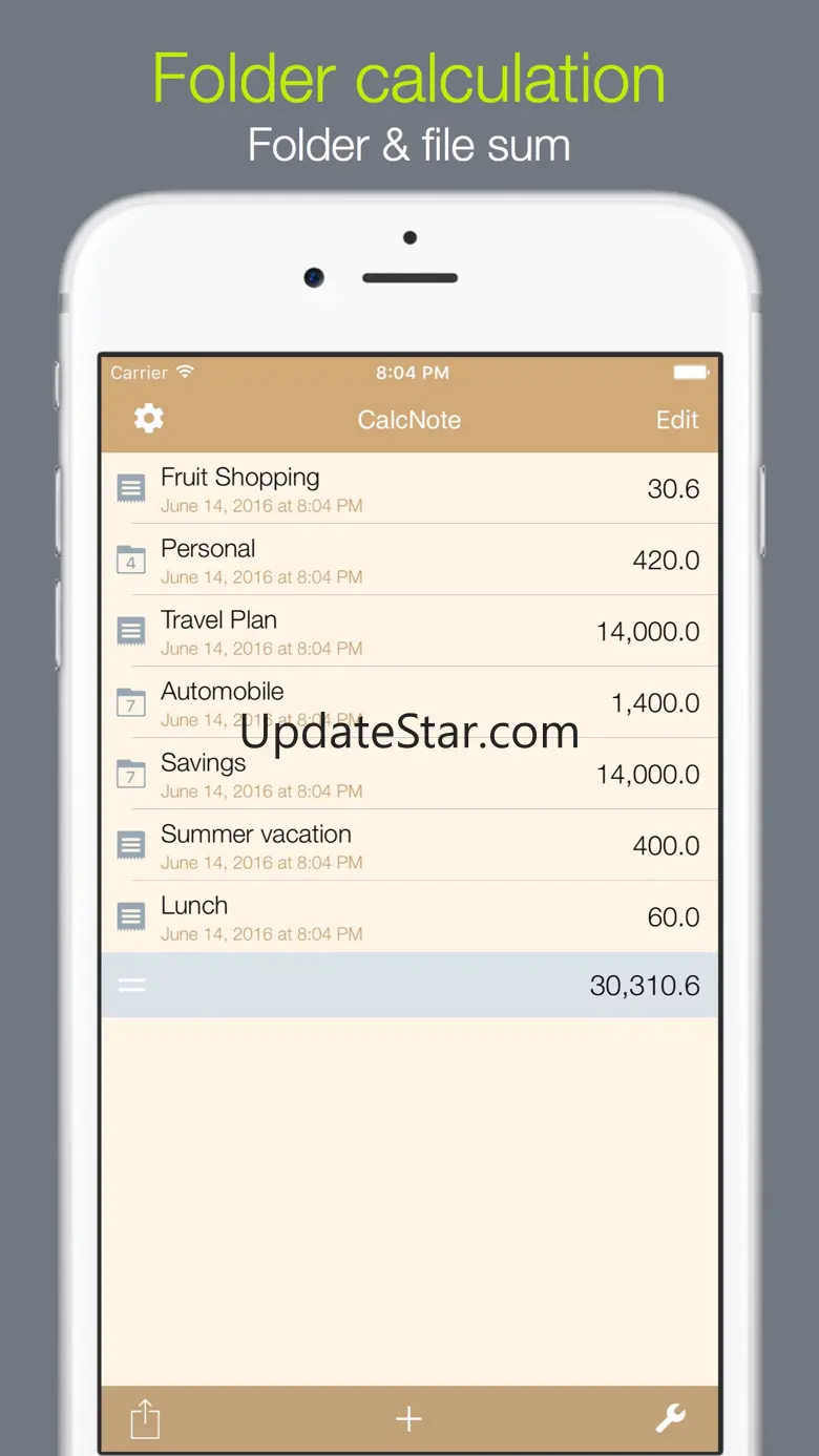 CalcNote = Calculator + Note 1.7