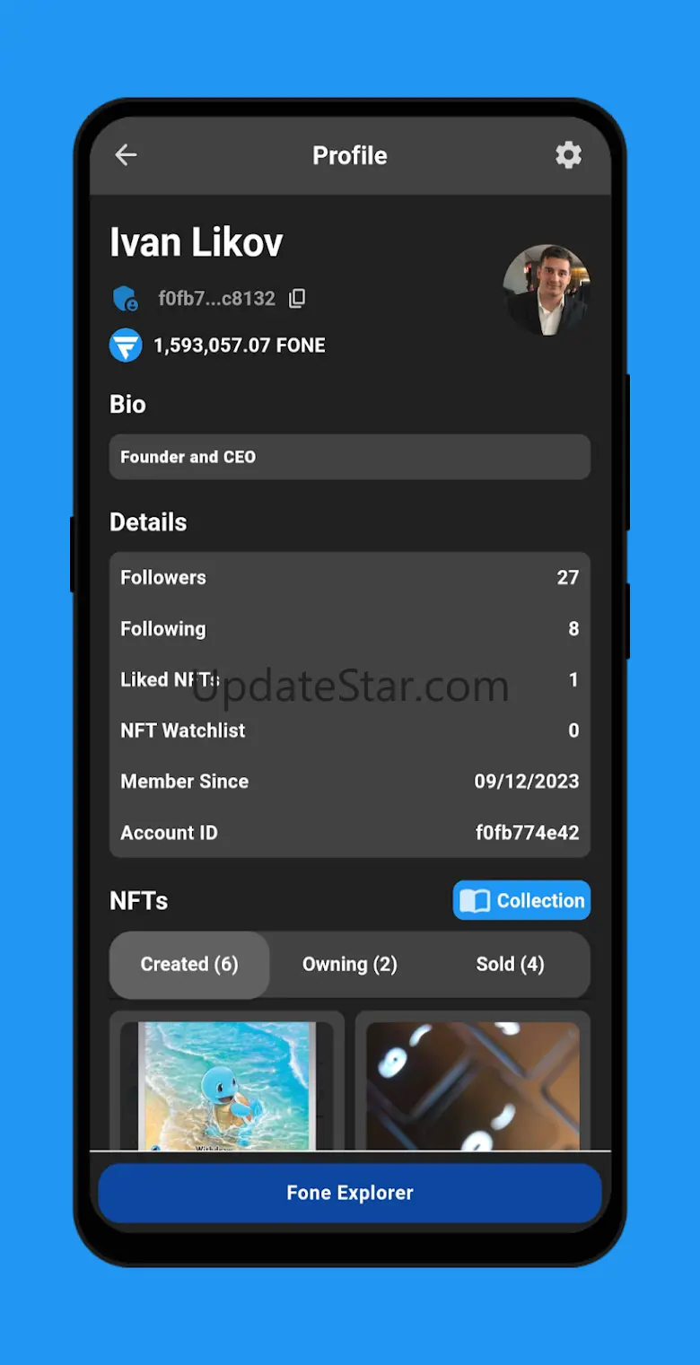 Fone Network AI, Earning, NFTs 6.1.2