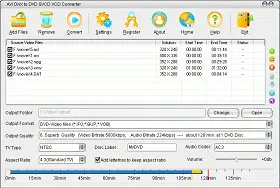 AVI DivX to DVD SVCD VCD Converter 5.4.1208