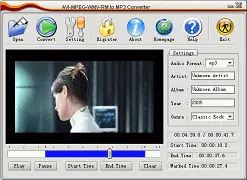 AVI MPEG WMV RM to MP3 Converter 6.3.1230