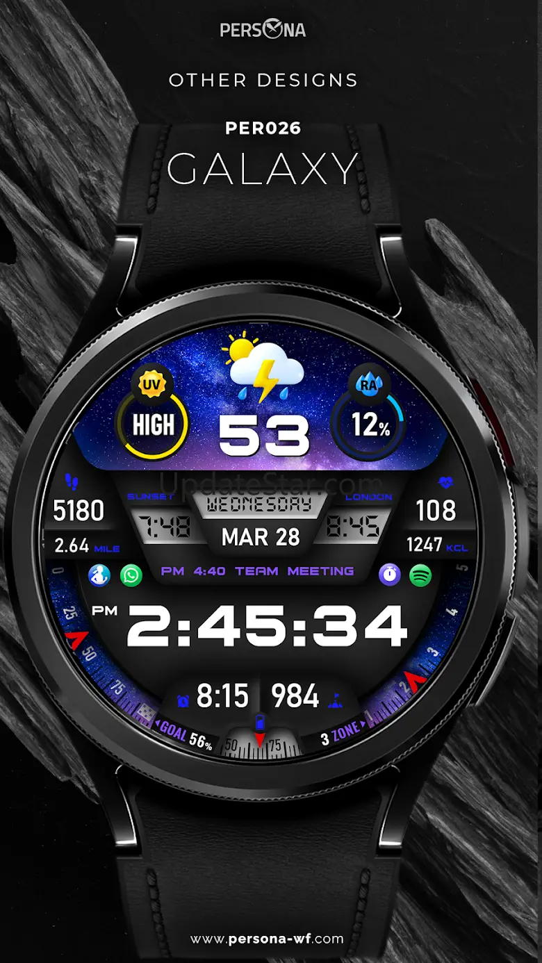 PER015 Luna Sport Watch Face mobile7