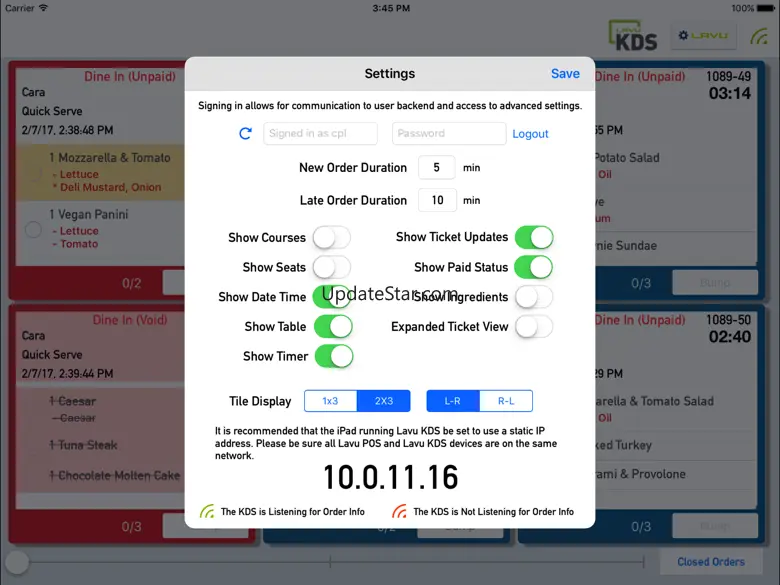 Lavu KDS 2.1.4