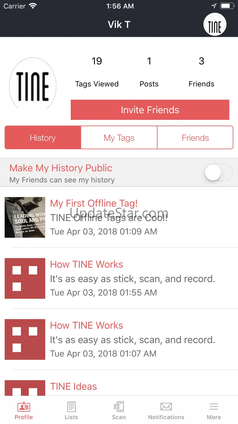Tine Tag: Interactive sticker 2.1