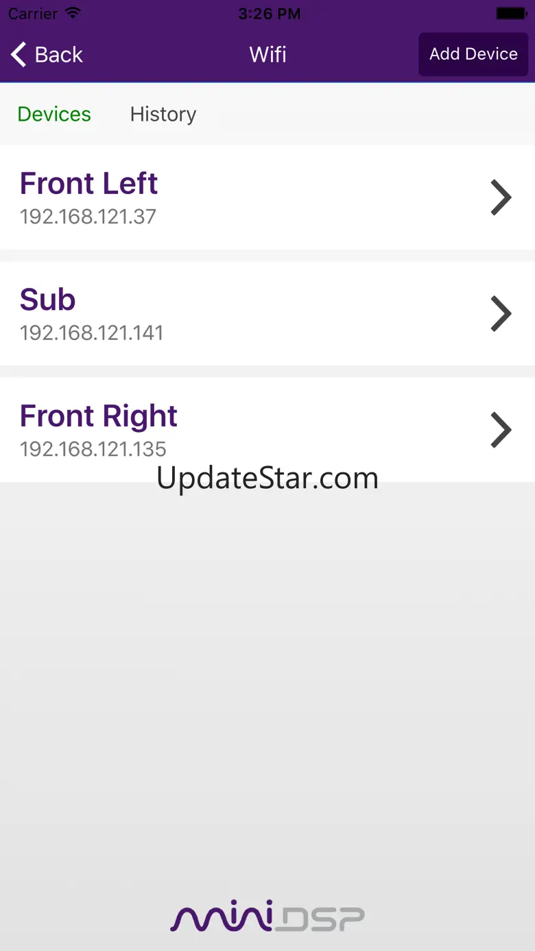 miniDSP control App 1.0.9
