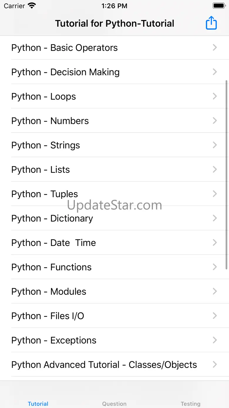 Tutorial for Python 16.2