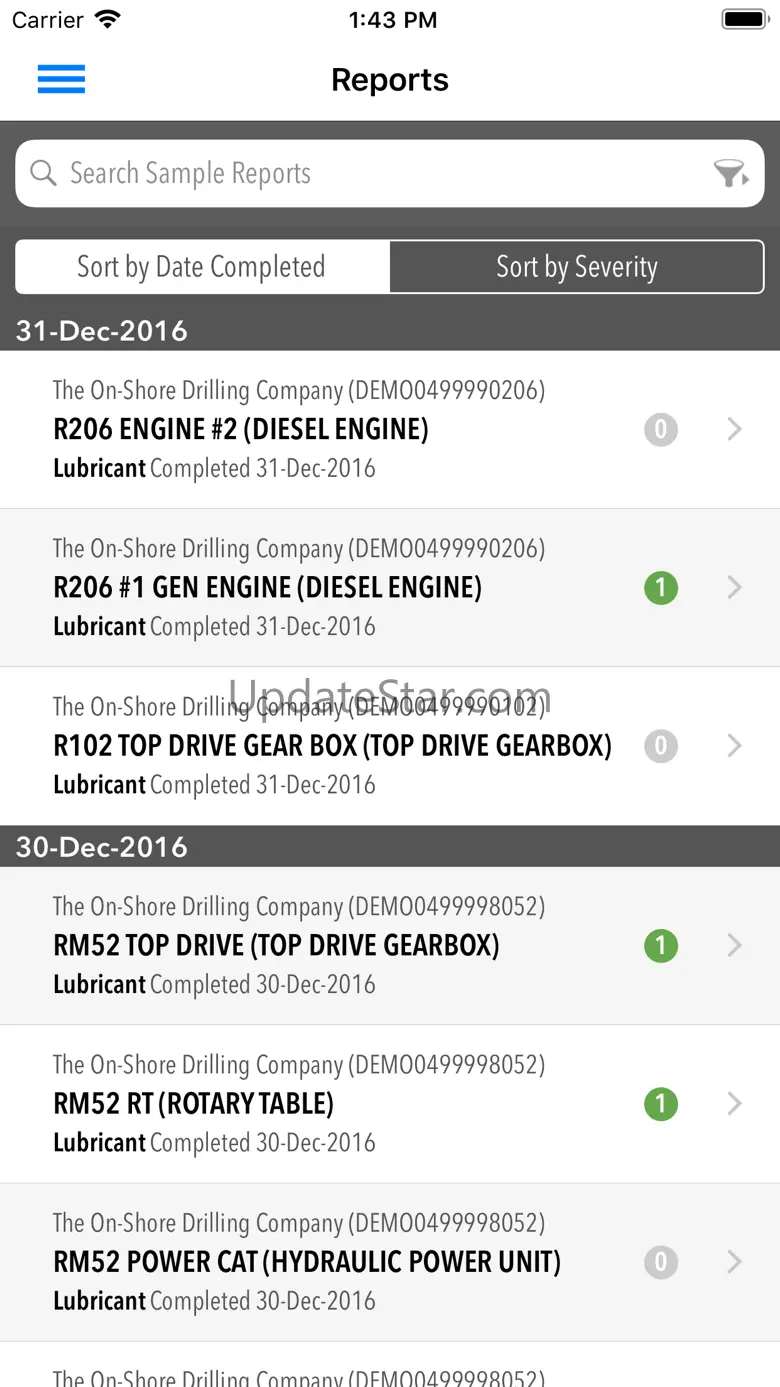 HORIZON Fluid Analysis Results 6.4.1