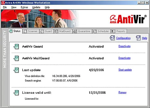 Avira AntiVir Windows Workstation 8.1.0.601