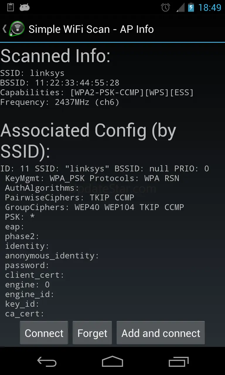 Simple WiFi Scan 1.03