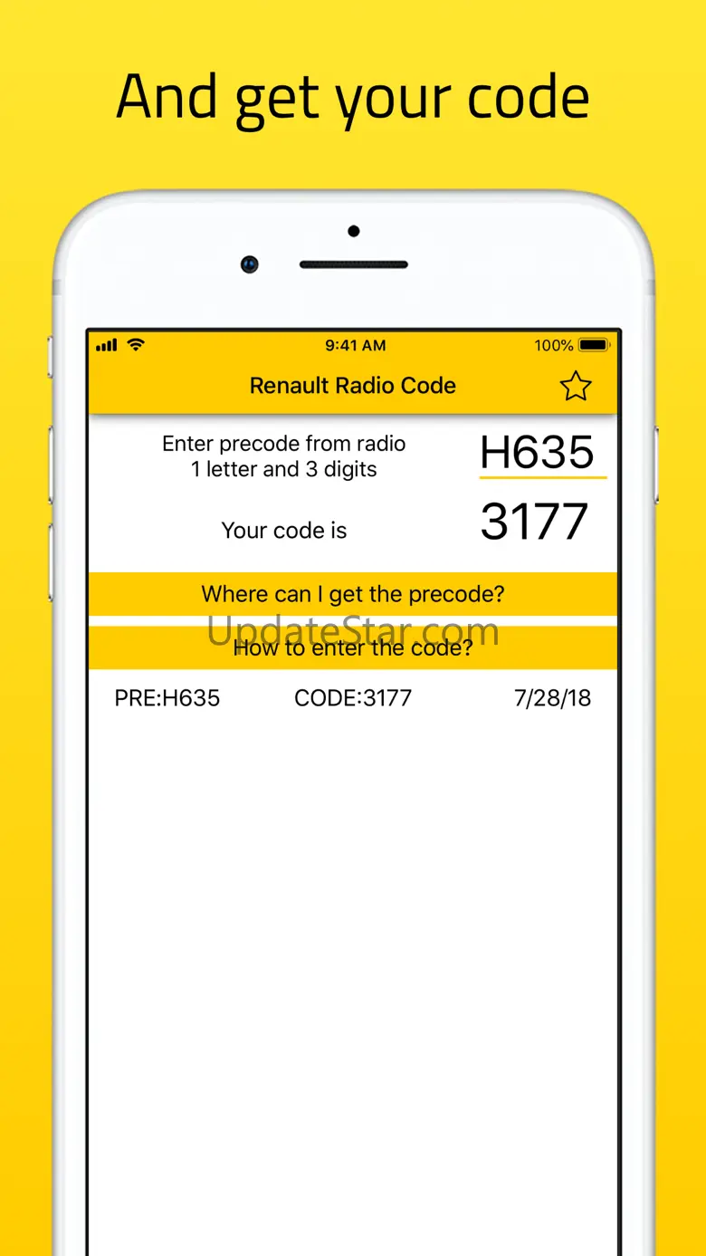 Radio Code for Renault Stereo 2.0