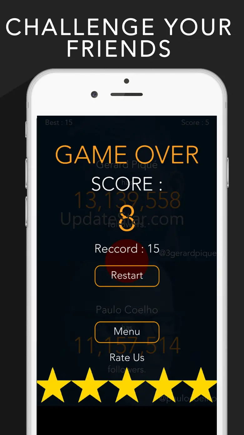 The Higher Lower Game! Followers Quiz for Twitter 1.1