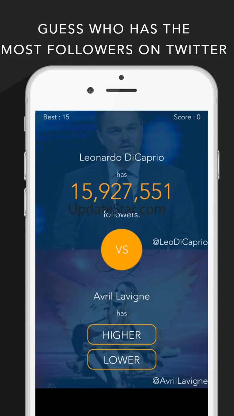 The Higher Lower Game! Followers Quiz for Twitter 1.1