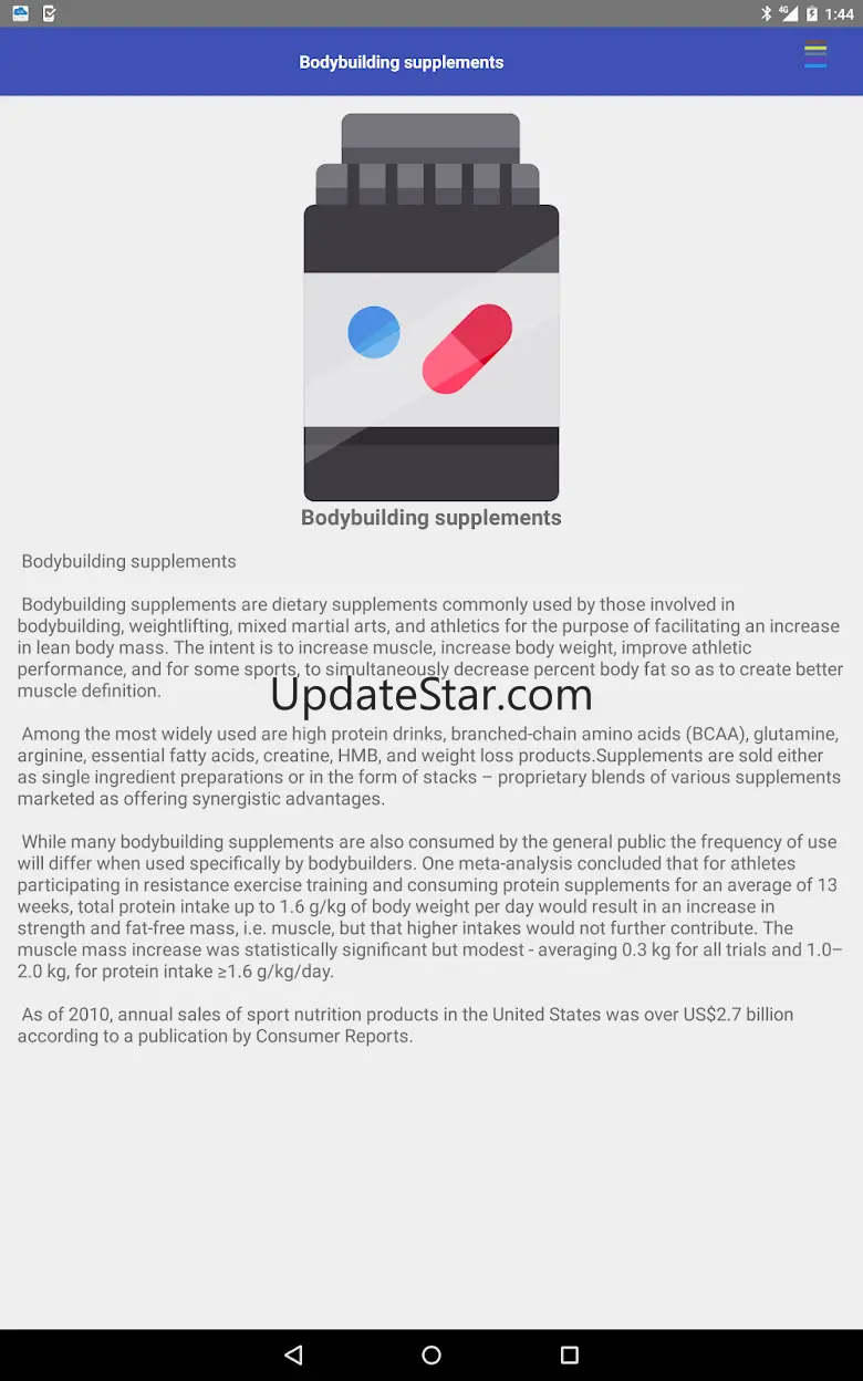 Bodybuilding supplements 105.0