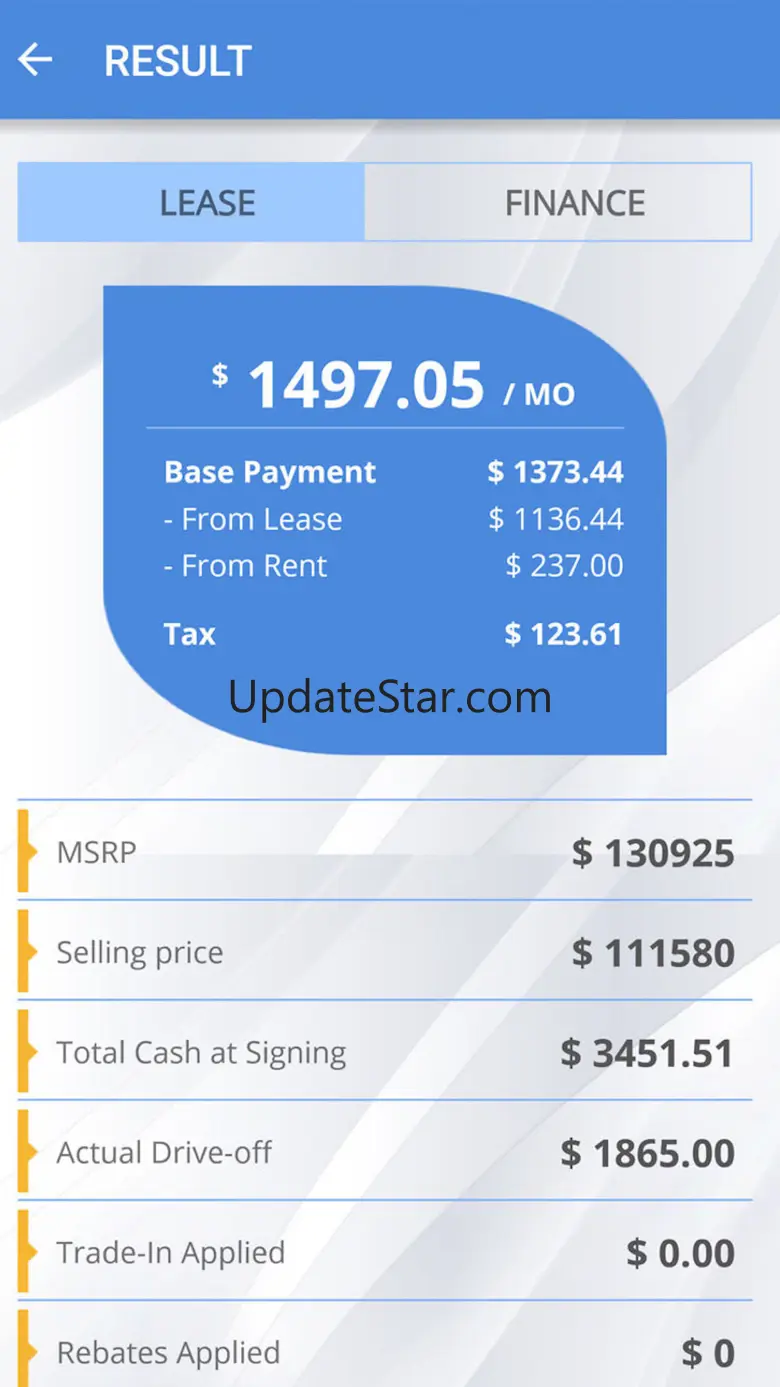 Car Lease Payment Calculator 1.0