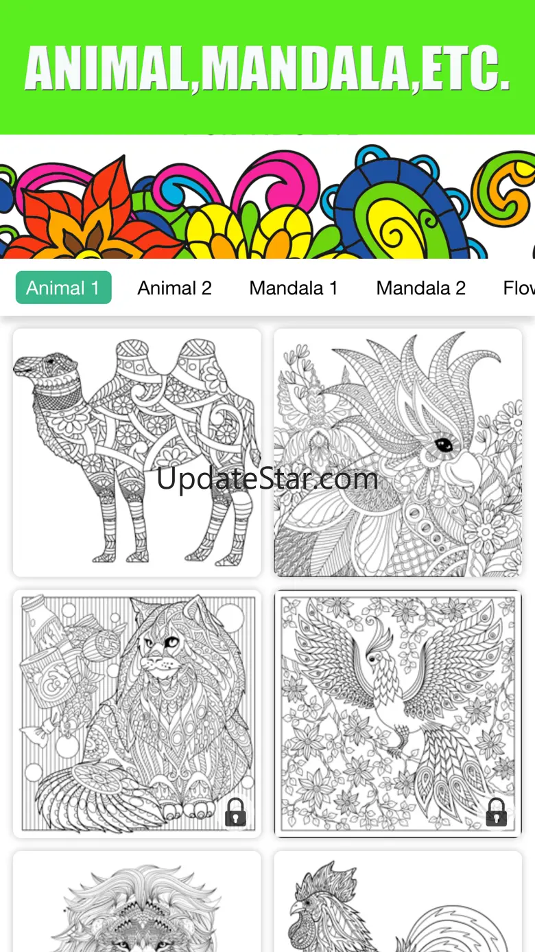 Adults Coloring Book Color Therapy for Anti-Stress 1.0
