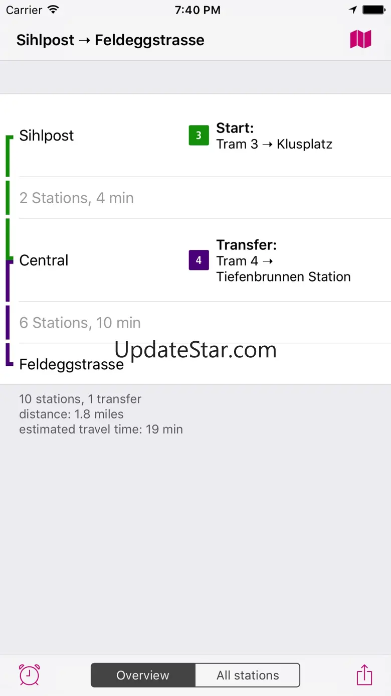 Zurich Rail Map Lite 5.5