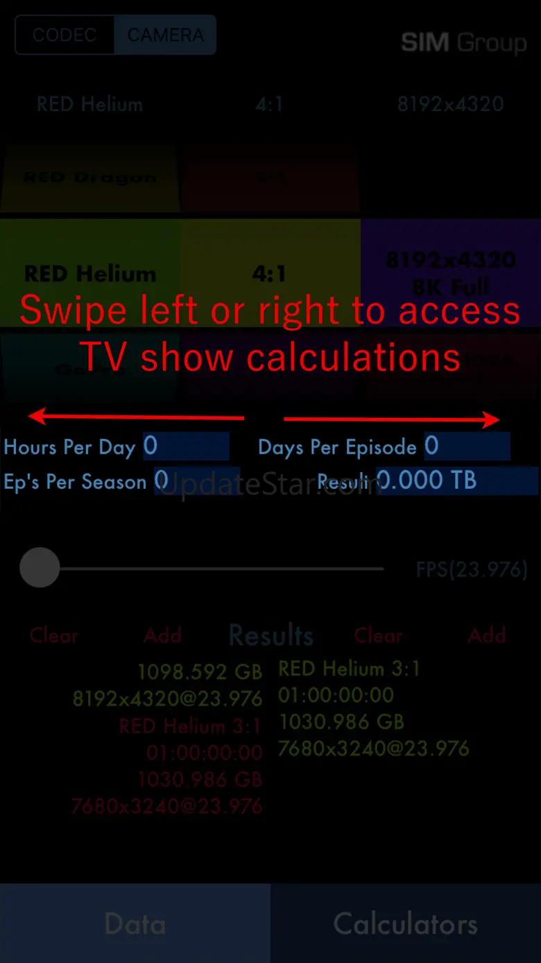 Sim DATA Calculator 2.6.0