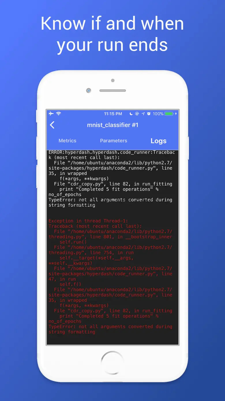 Hyperdash - Machine Learning 1.8