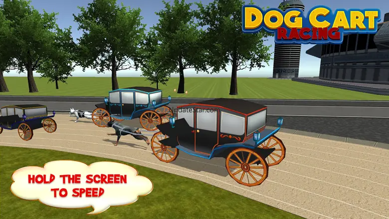 Dog Cart Race : sled dog race by driving  wagons 1.0