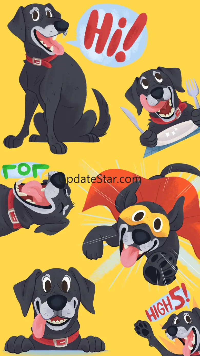 Mr. Cooper Black Dog Stickers 2.01