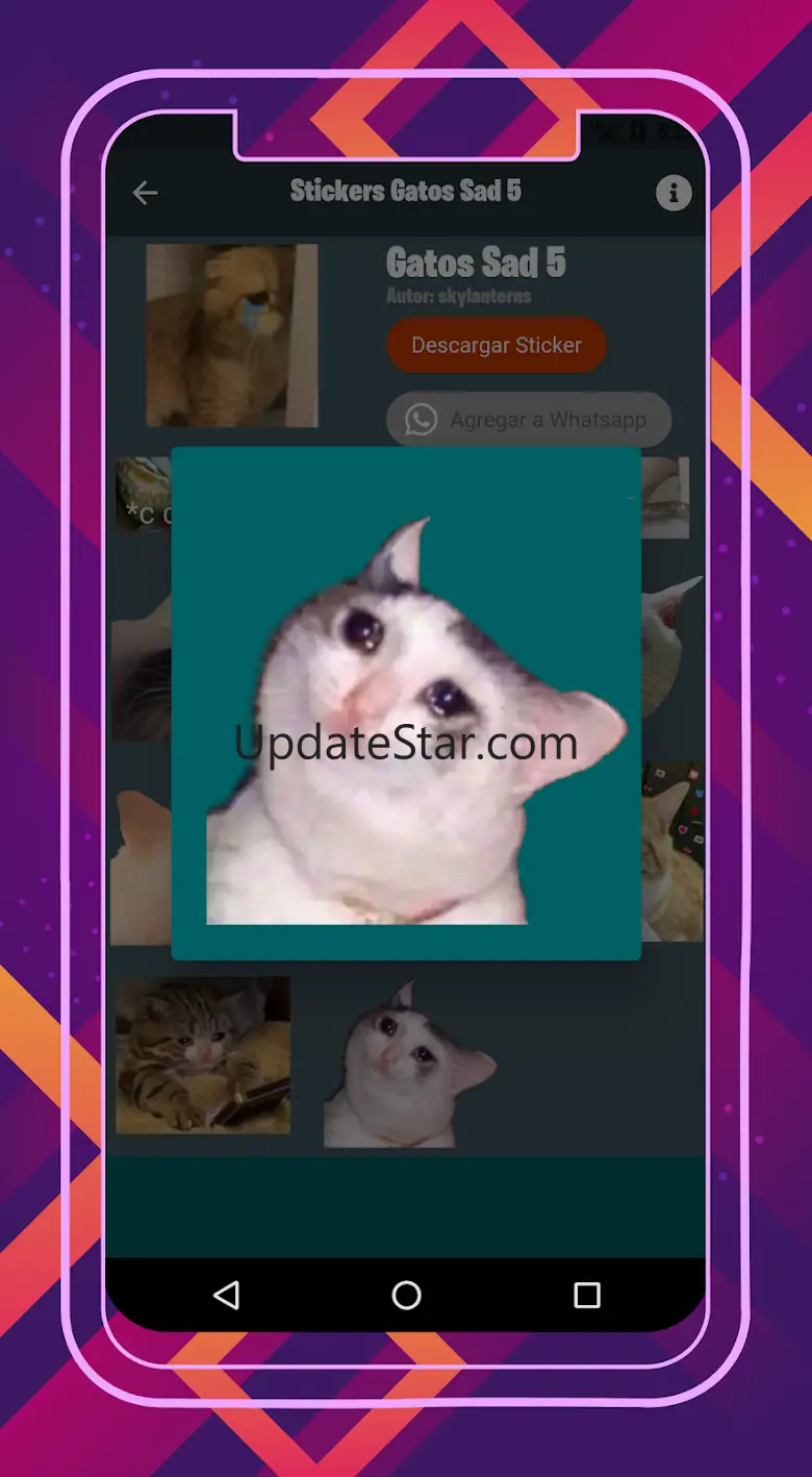 Sad cats sticker. 2.11