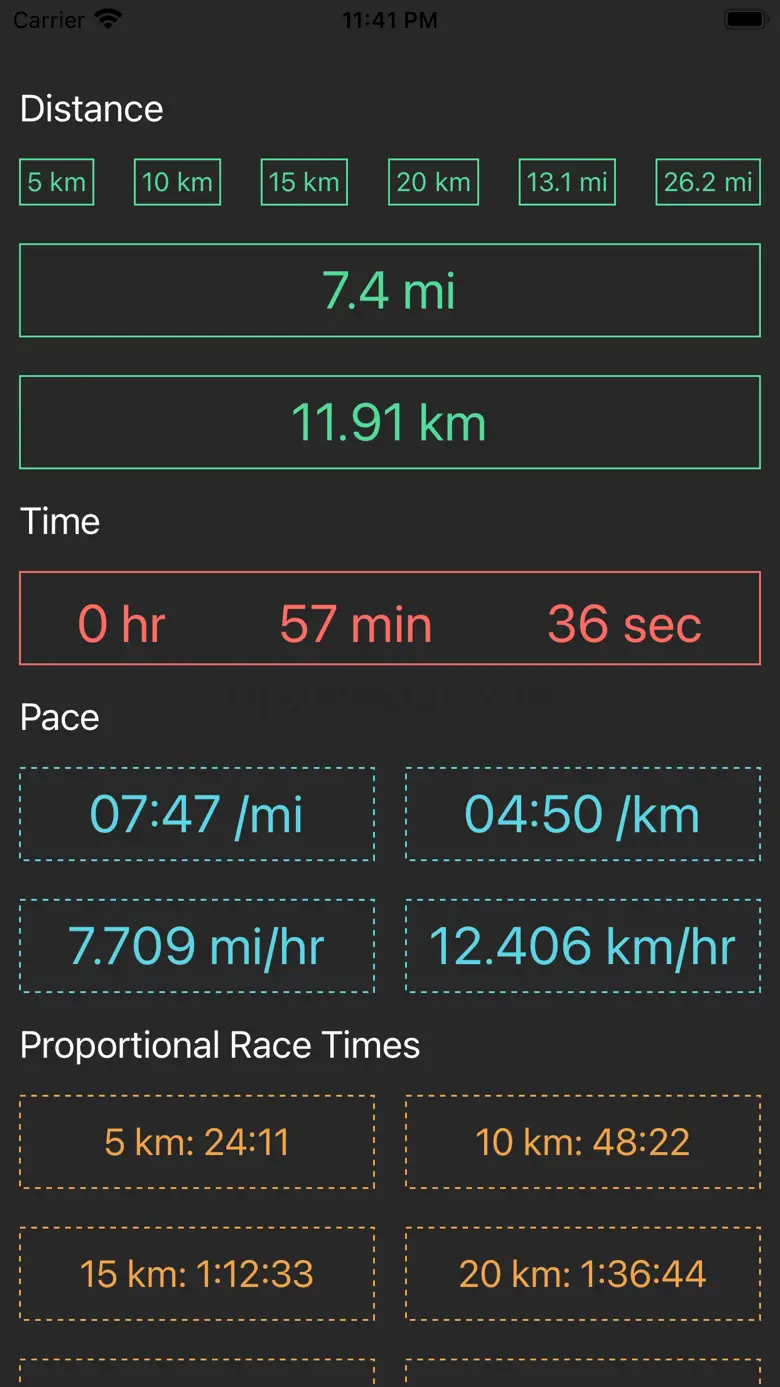 Quick Pace Calc 1.0.3