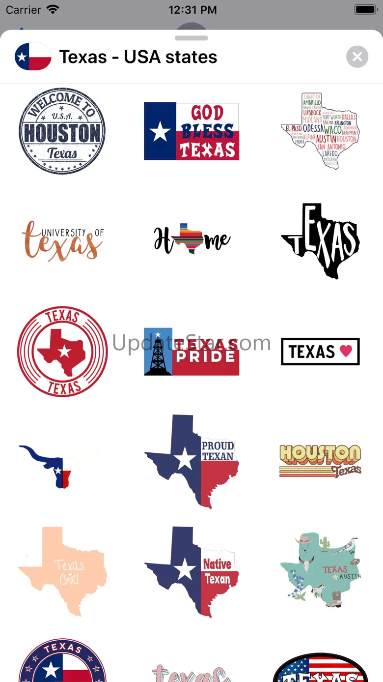 Texas emoji - USA stickers 2.2