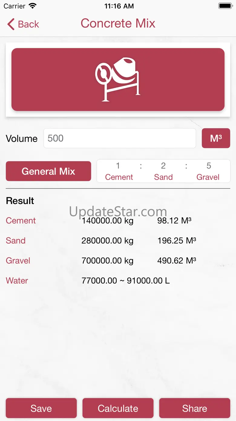 Concrete Calculator, Estimator 1.1