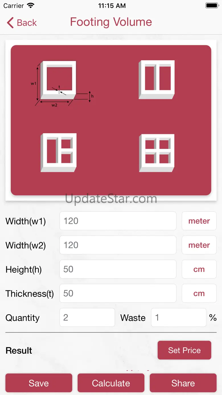 Concrete Calculator, Estimator 1.1
