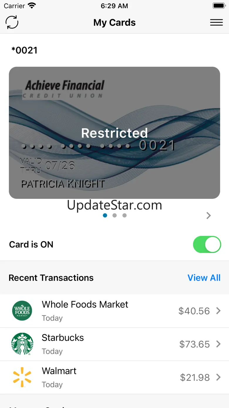 Achieve FCU Card Control 6.0.7