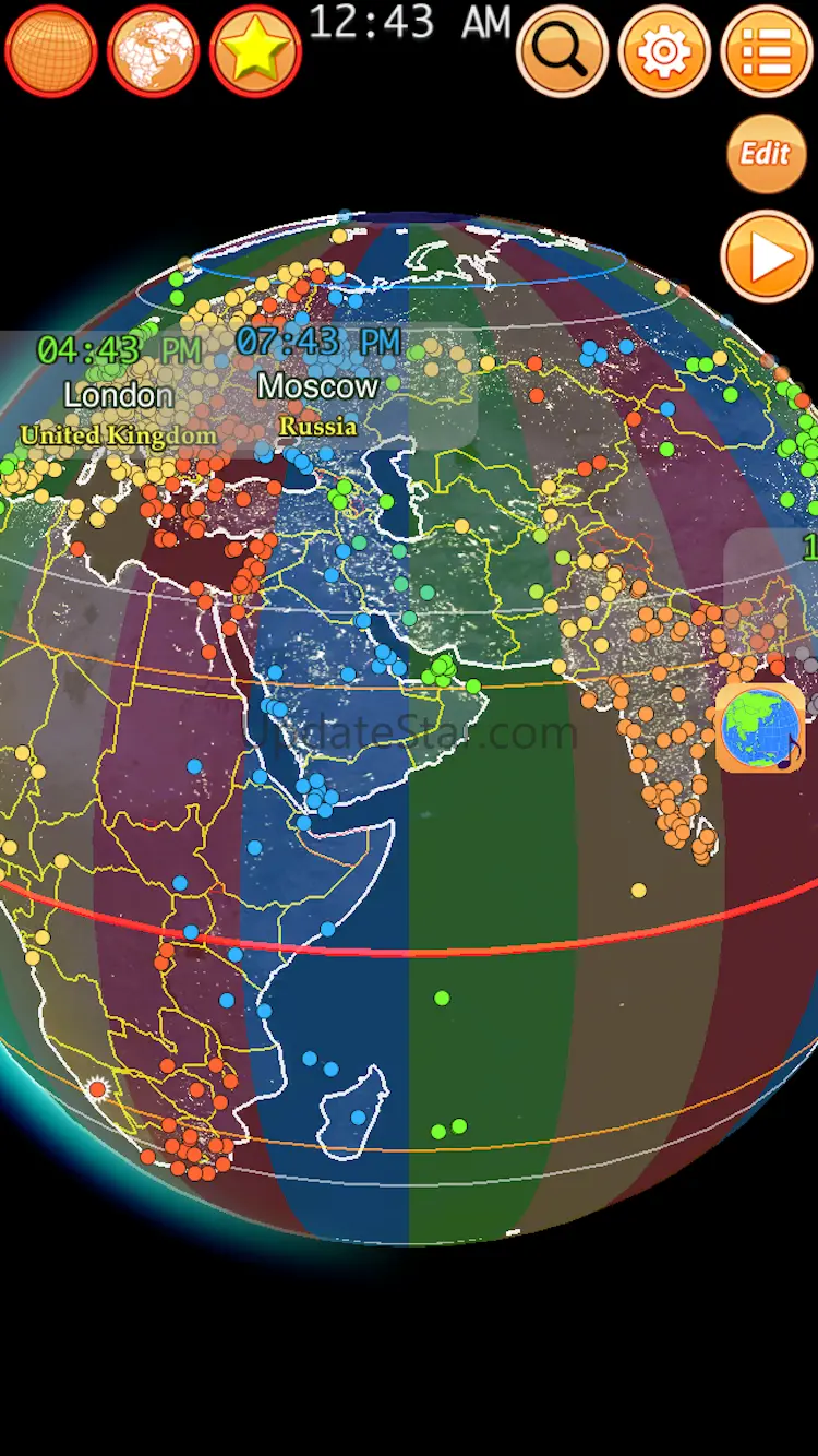 Clocks of Cities on Terra 6.0