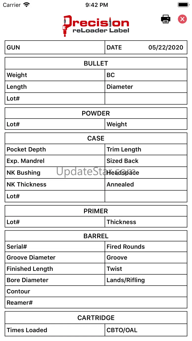 Precision reLoader Label 1.0