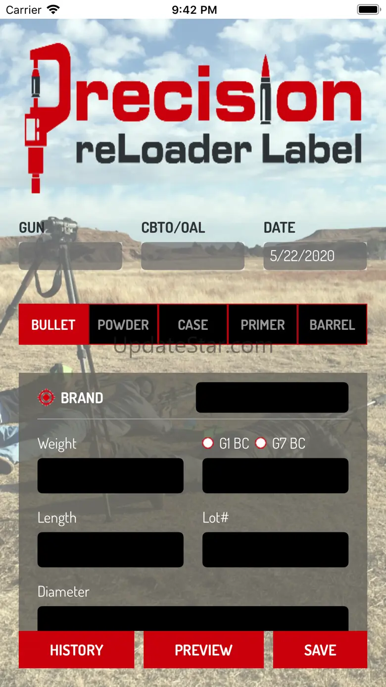 Precision reLoader Label 1.0