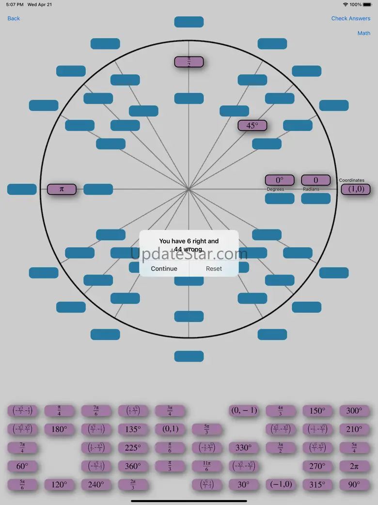 Unit Circle Practice 1.4