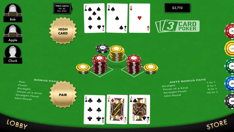 3 Card Poker Table Game 1.2