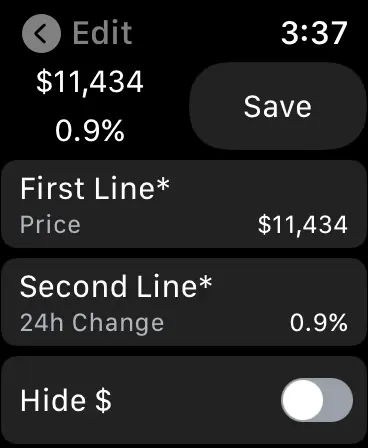CryptoWatch - Complication 1.7