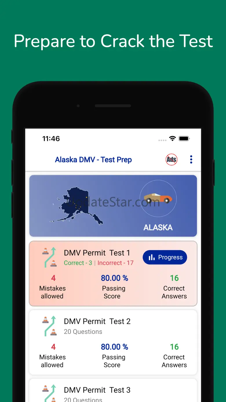 Alaska DMV Permit Practice 7.1