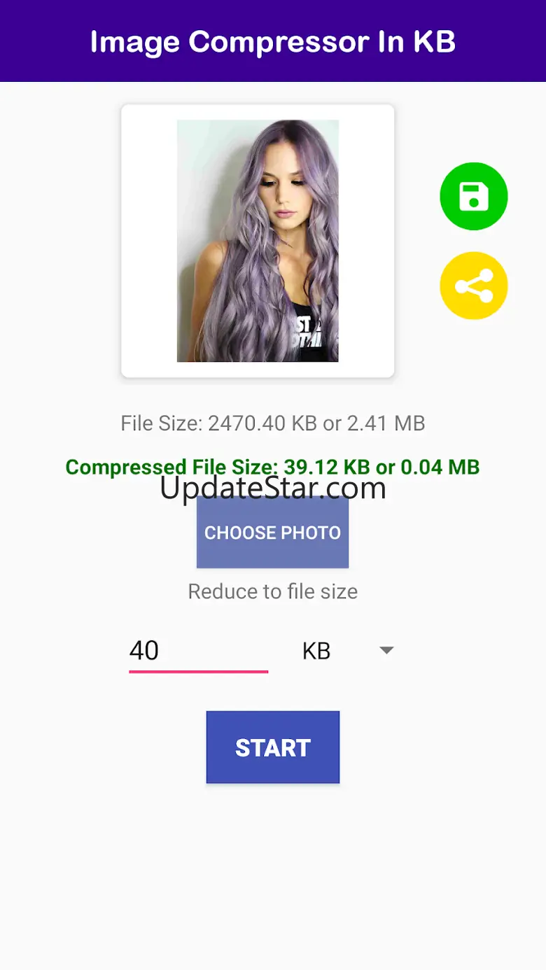 Photo Compressor In KB and MB 1.7