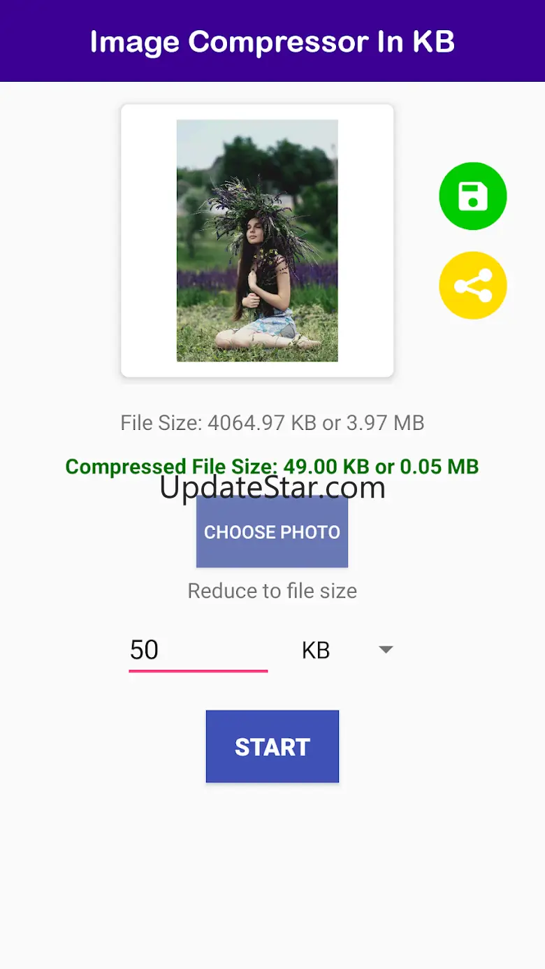 Photo Compressor In KB and MB 1.7