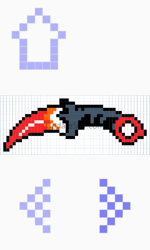 How to draw pixel weapons 22.4.25a