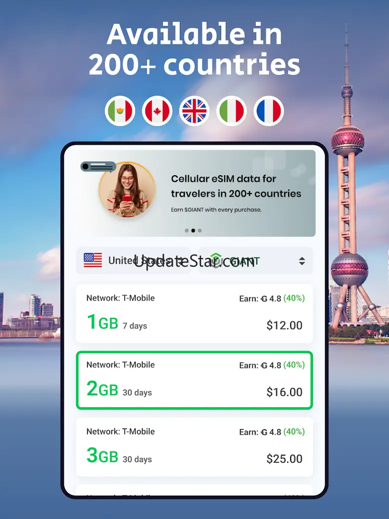 GIANT: Airalo, T-Mobile eSIM 3.7.18