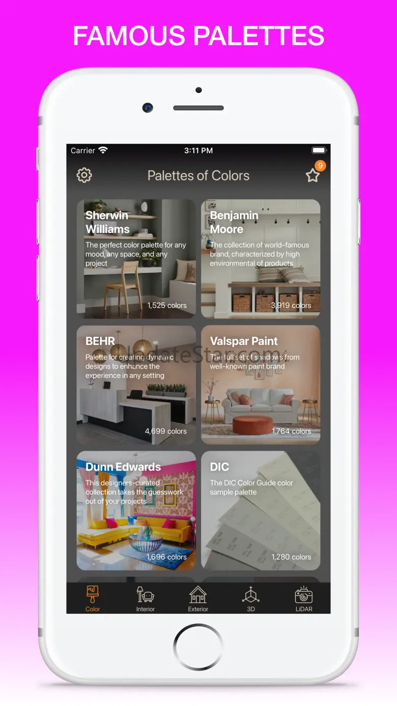 Color Master. LiDAR paint wall 1.4.8
