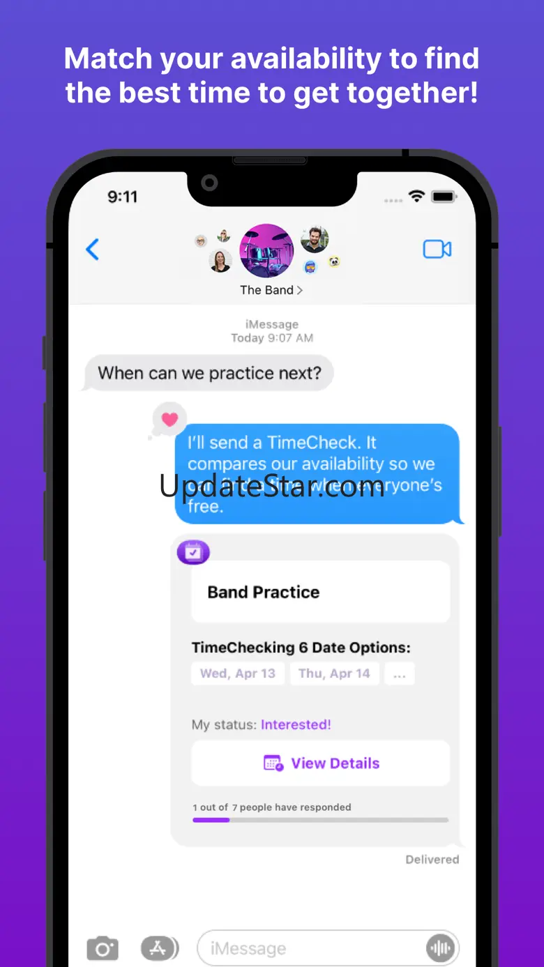 TimeCheck iMessage Extension 1.1