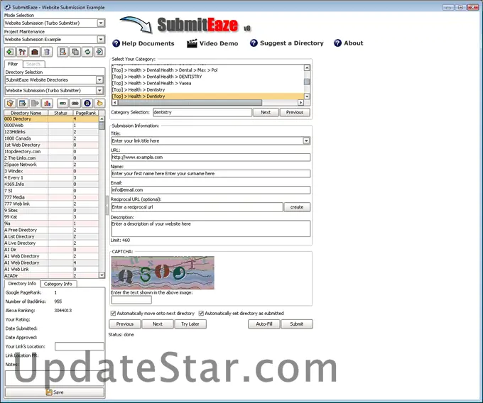 SubmitEaze - Directory Submisison Software 10.0