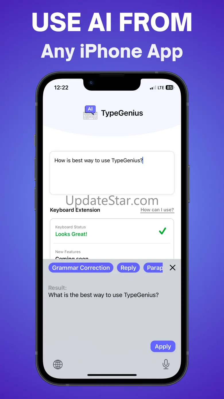 AI Writing Keyboard TypeGenius 1.0.8