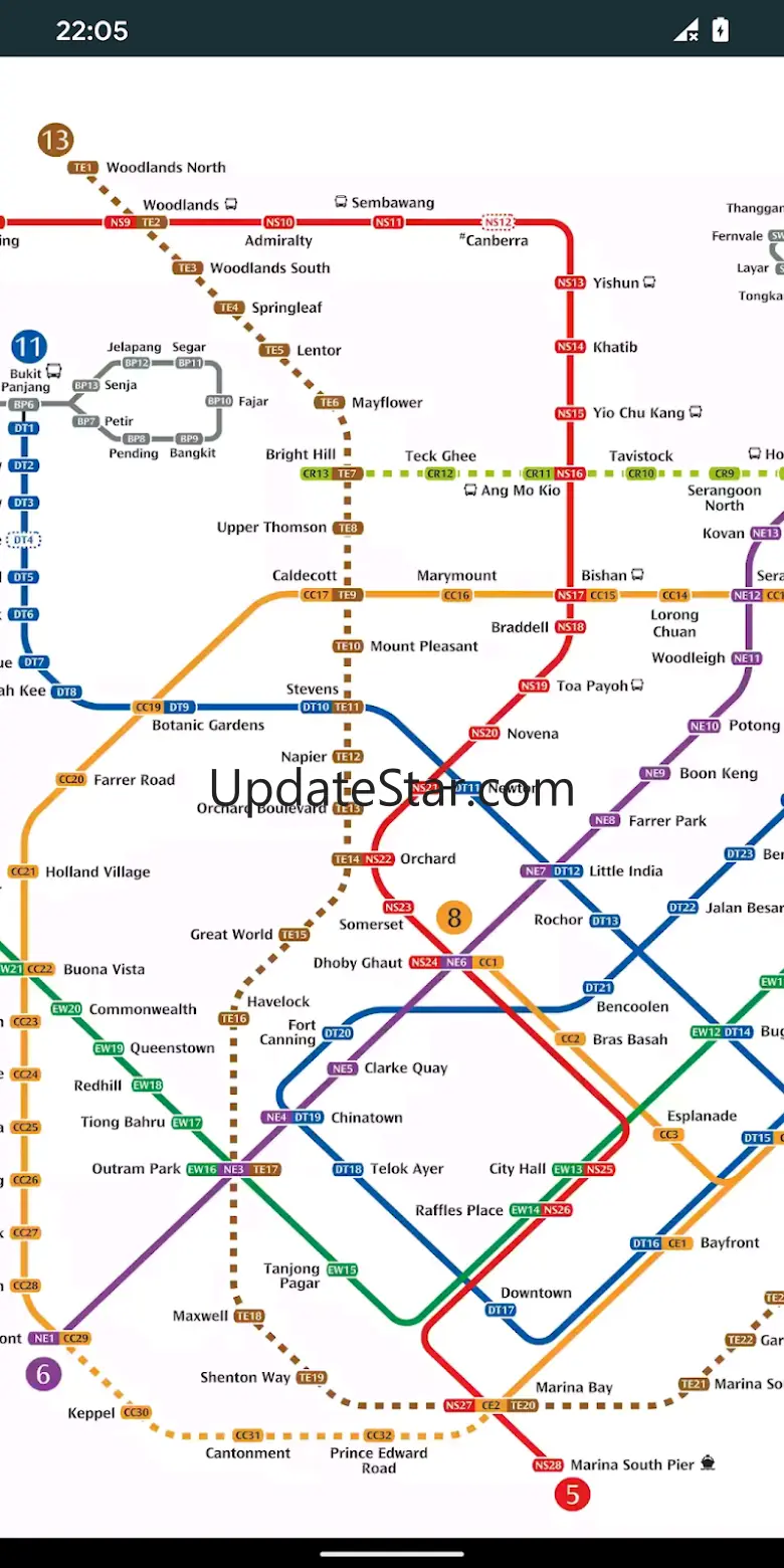 Singapore Metro Map MRT & LRT 1.6.0