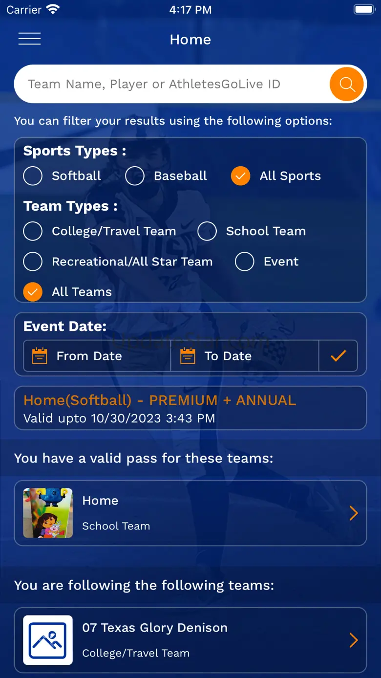 AthletesGoLive 4.1.1