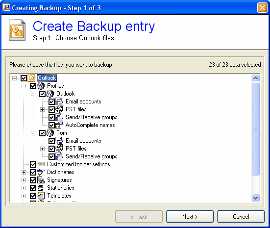 Backup Outlook 6.2.2