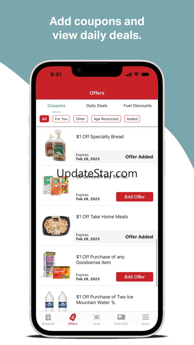 Kwik Rewards iOS App Version 3.26