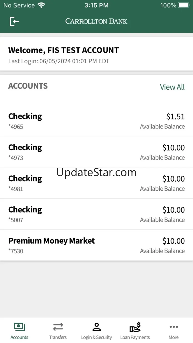 Carrollton Bank for Consumers 6.0.297